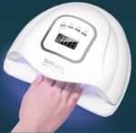 This 120W UV LED Nail Lamp quickly cures gel polish with 18 LED beads, smart sensor, and adjustable timers. Portable, durable, and perfect for home or salon use.