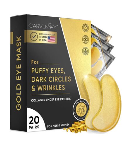 24K gold under-eye patches reduce puffiness, dark circles, and fine lines while hydrating and nourishing the skin. Ideal for all skin types, perfect for a quick, refreshing eye treatment.