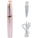 USB rechargeable electric eyebrow trimmer for women — painless, precise hair remover with built-in LED light. Perfect for shaping eyebrows, removing facial hair, and quick touch-ups. Safe for all skin types.