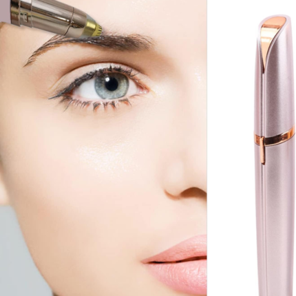 USB rechargeable electric eyebrow trimmer for women — painless, precise hair remover with built-in LED light. Perfect for shaping eyebrows, removing facial hair, and quick touch-ups. Safe for all skin types.