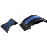 Arc-shaped cervical stretcher for neck pain relief and spinal alignment. Combines acupuncture, massage, and magnet therapy. Made of durable NBR and ABS/PP materials. Portable and available in various colors.