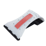 Arc-shaped cervical stretcher for neck pain relief and spinal alignment. Combines acupuncture, massage, and magnet therapy. Made of durable NBR and ABS/PP materials. Portable and available in various colors.