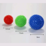 Colorful spiky massage balls set for muscle relaxation, trigger point therapy, and stress relief – ideal for improving blood circulation and deep tissue massage
